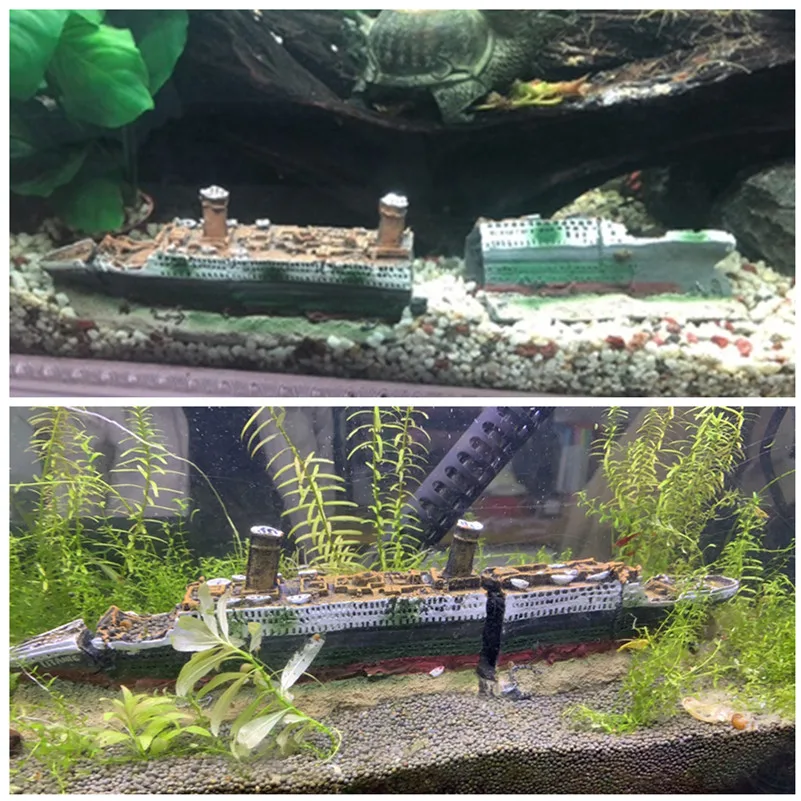 Аквариум Титаник украшение корабля Искусственный аквариум для рыб Круизное рыба
