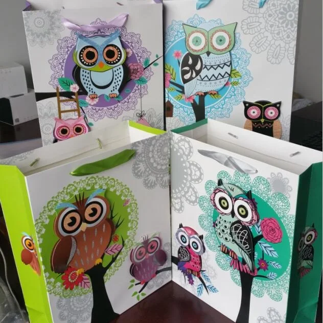 20 шт./лот Объемный дизайн Совы 210 г белая крафт-бумага канцелярские товары
