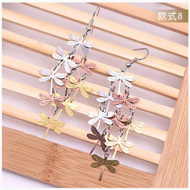 

Ant Angel Cheap Dragonfly Shape Pendant Earrings for Women Earrings 2021 Trend Bohemian Jewelry Dangle Long Hanging Earring