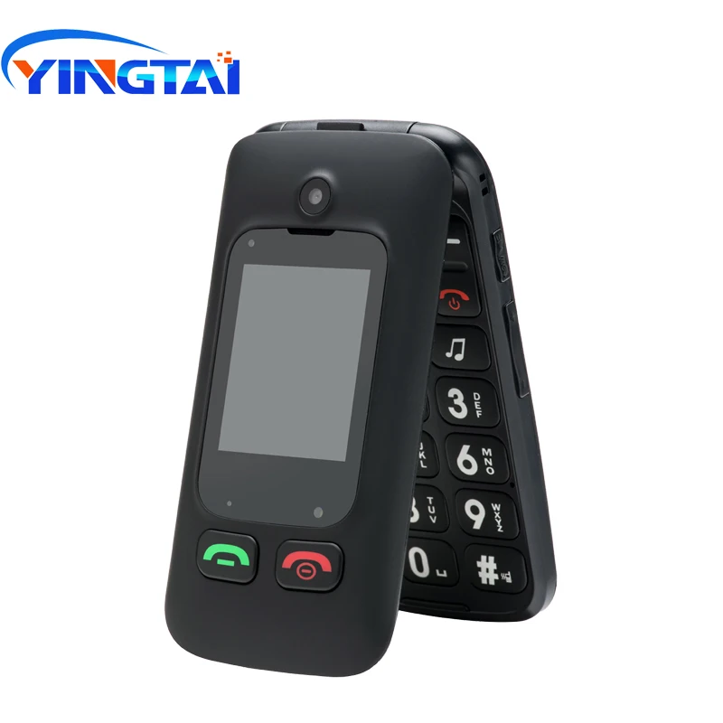 Мобильный телефон YINGTAI T22 GSM MTK с большой кнопкой две SIM-карты двойной экран Flip