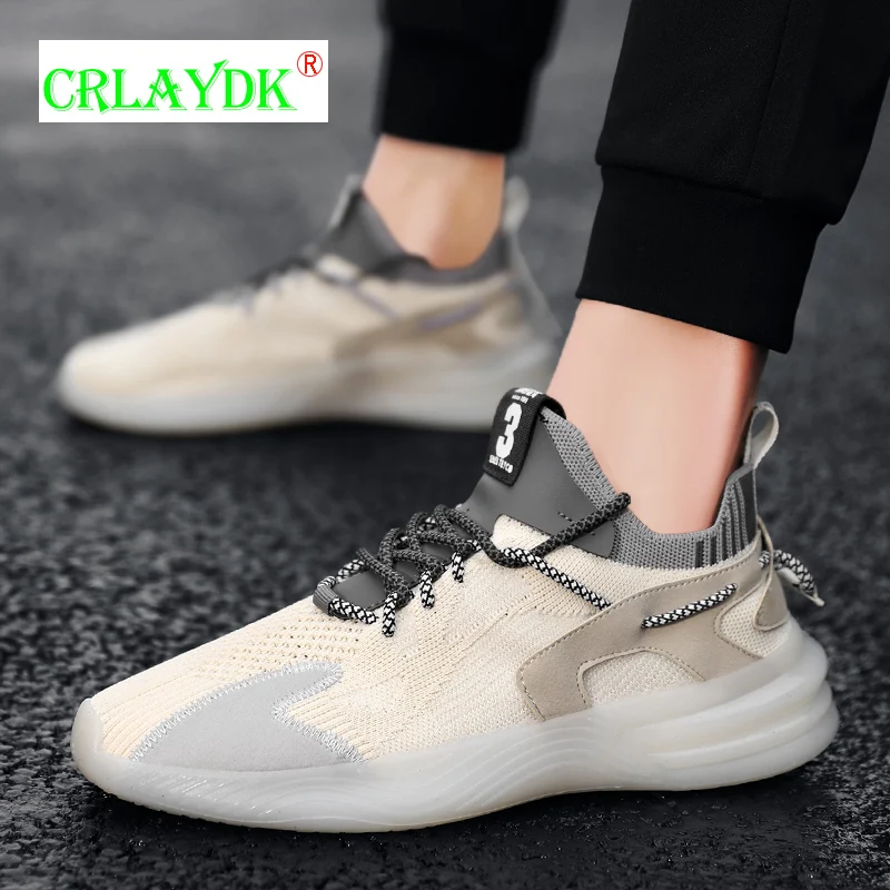 

Кроссовки CRLAYDK мужские сетчатые, модные Ультралегкие спортивные сникерсы на шнуровке, повседневные прогулочные кеды