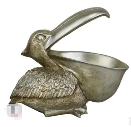 

soft decoration living room door key storage cabinet shoe entrance decoration The pelican statue home decoration accessories
