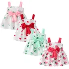 # Летнее Детское платье принцессы, платье Для Девочек, платья на пуговицах без рукавов с цветочным принтом, наряды, Одежда Для маленьких Девочек