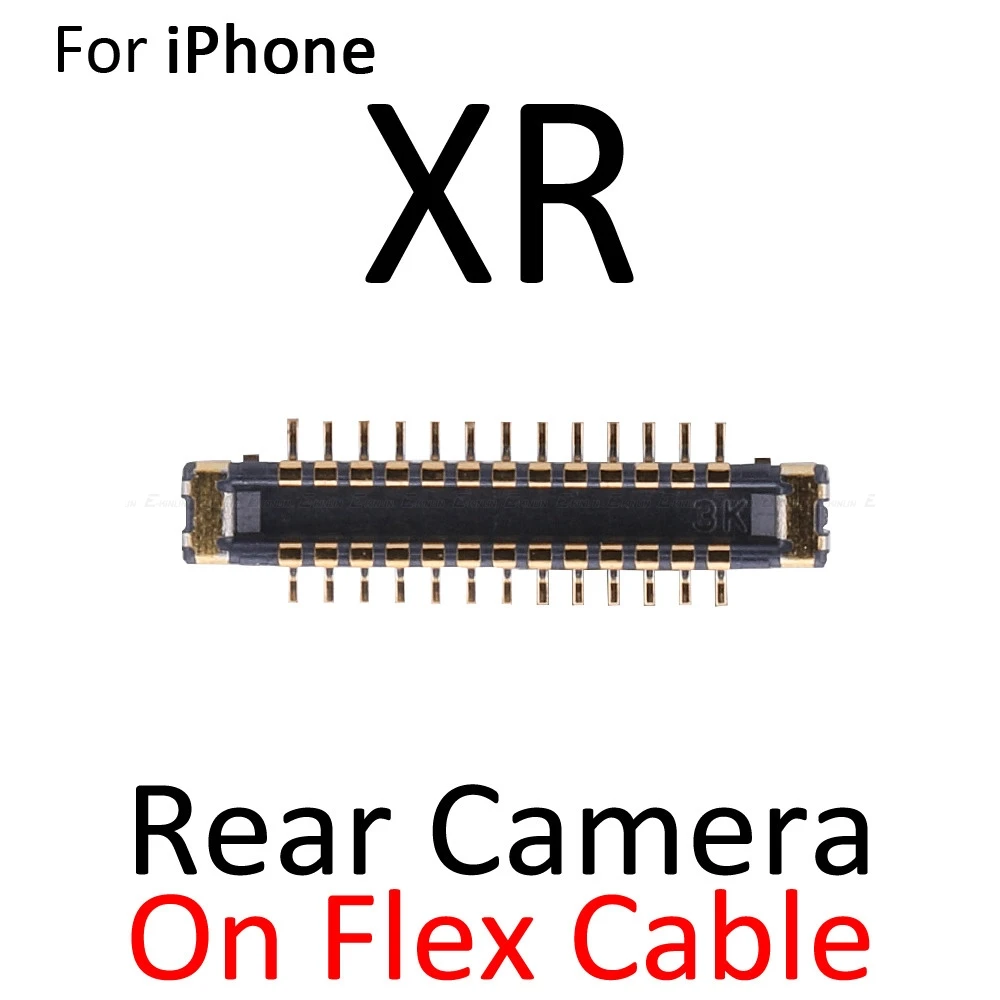 2 шт задняя камера разъем FPC для iPhone X XR XS Max на материнской плате гибкий кабель - Цвет: Rear On Flex XR