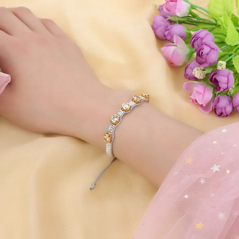 Женский браслет в стиле бохо с розовыми сердечками браслеты ручной работы