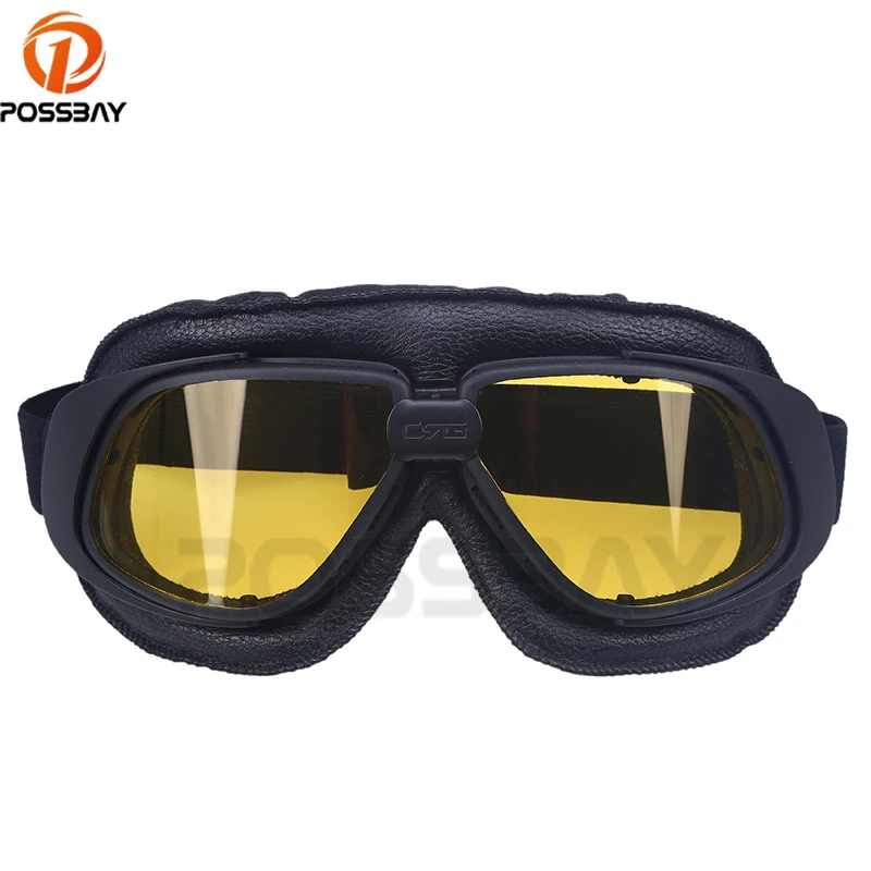 Очки POSSBAY с цветными линзами для мотокросса винтажные байкерские очки-авиаторы