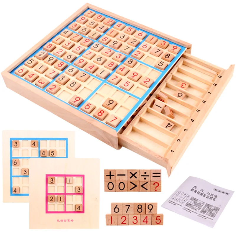 

Puzzle Sudoku Game Board Wooden Family Games Sudoku Wooden Juegos Inteligencia Board Games for Children Chess Games BG50SD