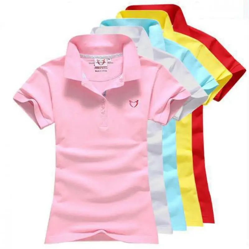 Размер S-4XL женская рубашка поло весенне-летняя Хлопковая футболка с коротким