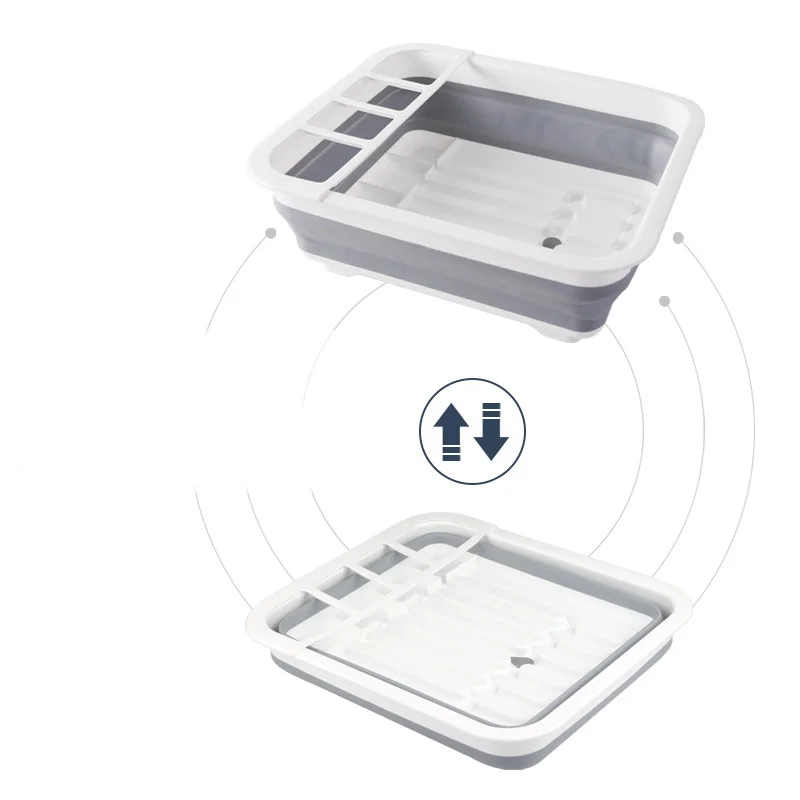 Foldable Dish Rack Kitchen Storage Holder Drainer Bowl Tableware Plate Portable Dinnerware Organizer Drying Home Shelf tool | Дом и сад
