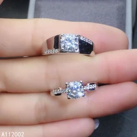 kjjeaxcmy fine jewelry mosang diamond 925 sterling silver new couple women men ring support test classic
