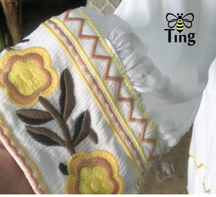 

Tingfly Summer Beach Dress Bohemian Embroidery Long Maxi Dress Summer Vintage Casual Vestidos Plus Size Free Dress Cotton Linen