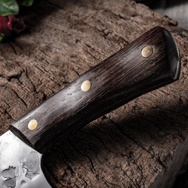 7.6inch Handmade Forged Kitchen Knife Butcher Meat Chopping Cleaver Chinese Chef 5CR15 Stainless Steel | Дом и сад