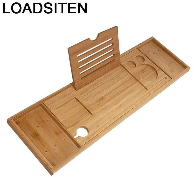 

Bamboo Storage Bathroom Tub Holder Wine Vassoi Vasca Accessoires Plateau Accessories Tablette Baignoire Tray Bathtub Bath Frame