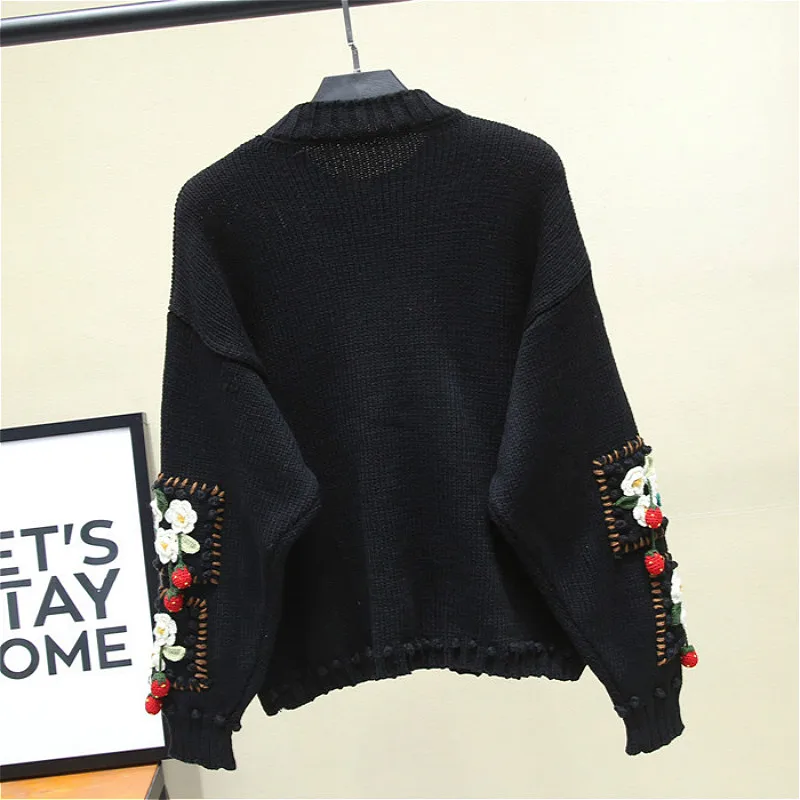 Роскошный брендовый дизайнерский зимний подиумный свитер женские элегантные