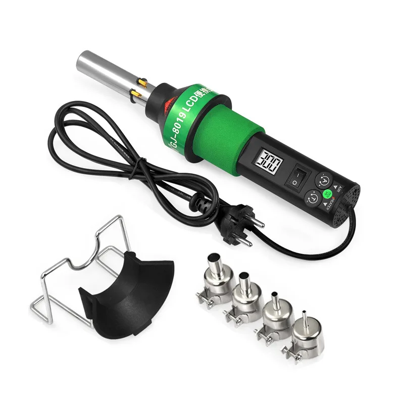 Регулируемая электронная Тепловая пушка с ЖК дисплеем для ЕС/США 8019 паяльная