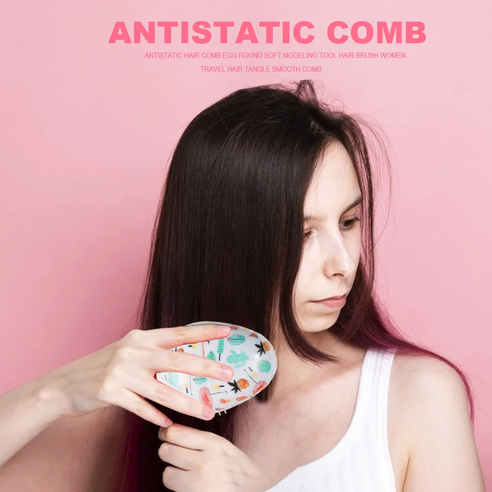 Щетка для волос Антистатическая круглая в форме яйца |