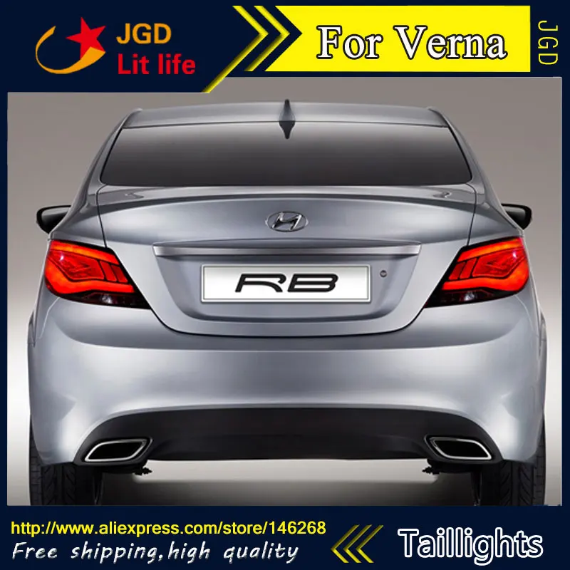 Автомобильный Стайлинг задние фонари для Hyundai Solaris Accent Verna светодиодные drl сигнал