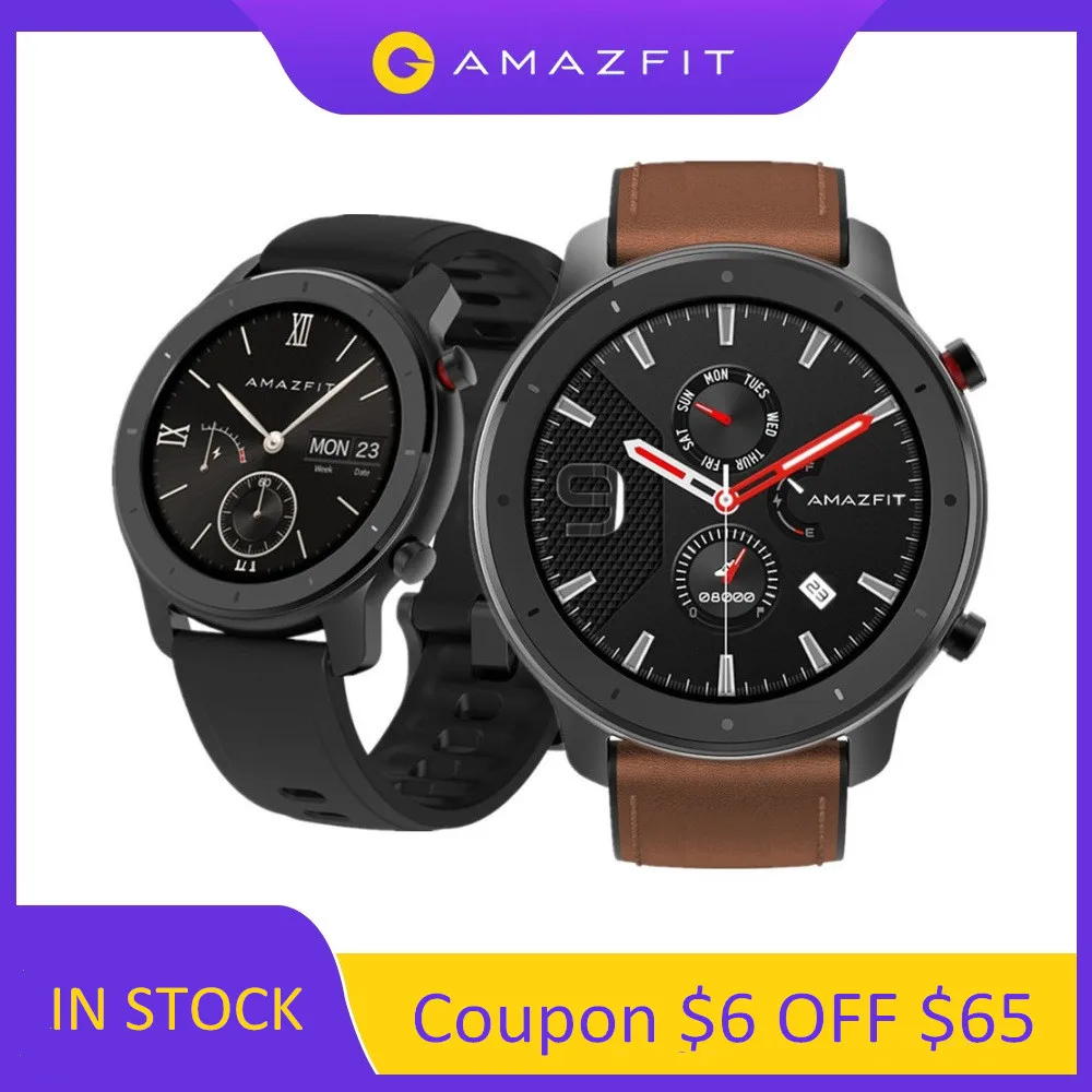 Глобальная версия Amazfit GTR 47 мм Смарт часы активно матричные осид 5ATM