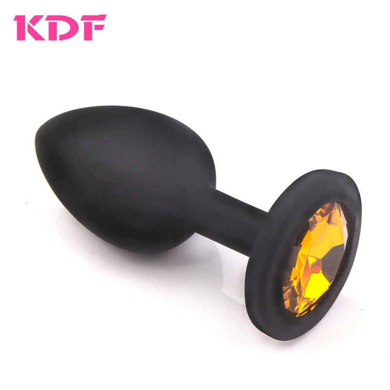 100% силиконовая Анальная пробка с кристаллами ювелирная унисекс секс анальные