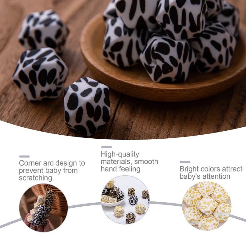 Mordeduras de 14mm para beb&eacute;, cuentas de silicona, DIY, accesorios para fabricaci&oacute;n de collar de dentici&oacute;n, cuentas suaves sin BPA, mordedor, nuevo Color, 10 Uds.-2