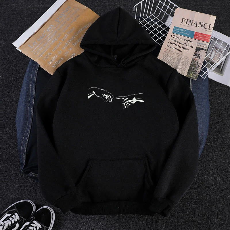 Зимняя Толстовка Skuggnas Creation Hands Line свитшоты поп арт Милый джемпер наряды с Tumblr