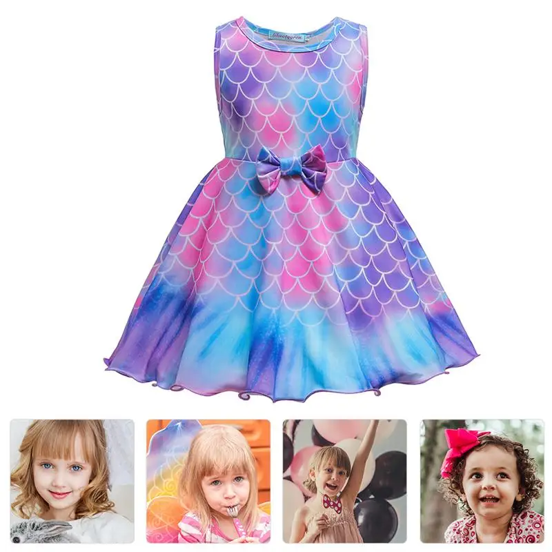 

1Pc Girls One-Piece Dress Summer Cartoon Dress Charming Kids Dress Dress
