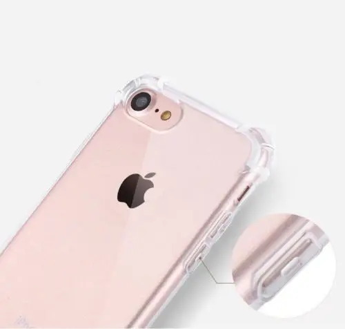 Ударопрочный ТПУ Гибридный резиновый Прозрачный чехол для мобильного телефона