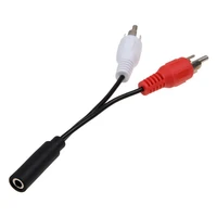 universal 3 5mm stereo audio female jack to 2 rca male 3 5 y cable to socket extension lead adapter headphone spl aux