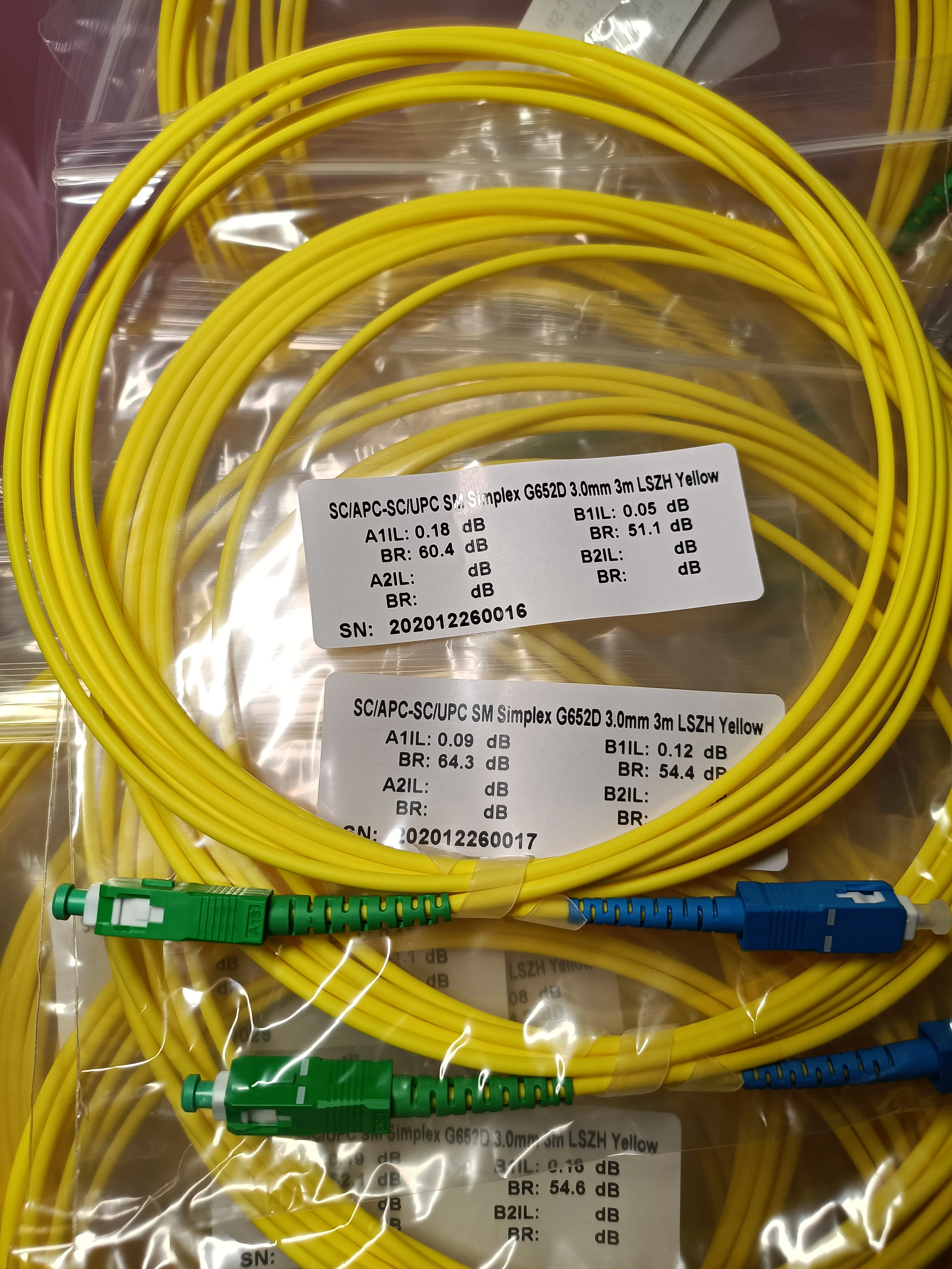 10 шт./лот SC APC к UPC Соединительный шнур Simplex 3 0 мм LSZH одномодовый волоконный кабель