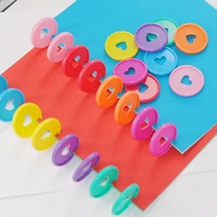24pcs colorful 35mm mushroom notebook binder rings planner discs binder binding buckle 360 degree foldable office supplies