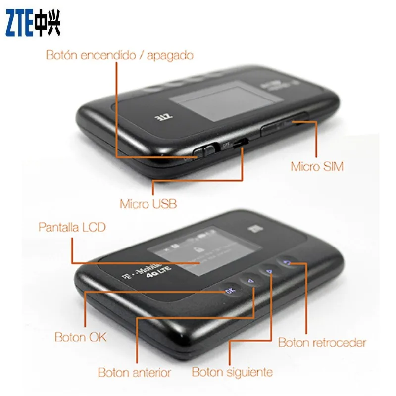 Unlocked ZTE MF915 Mobile Broadband T-MOBILE 4G LTE HOTSPOT Z915 850/1900/2100MHz Wireless Router 4G FDD WiFi Hotspot Free shipp