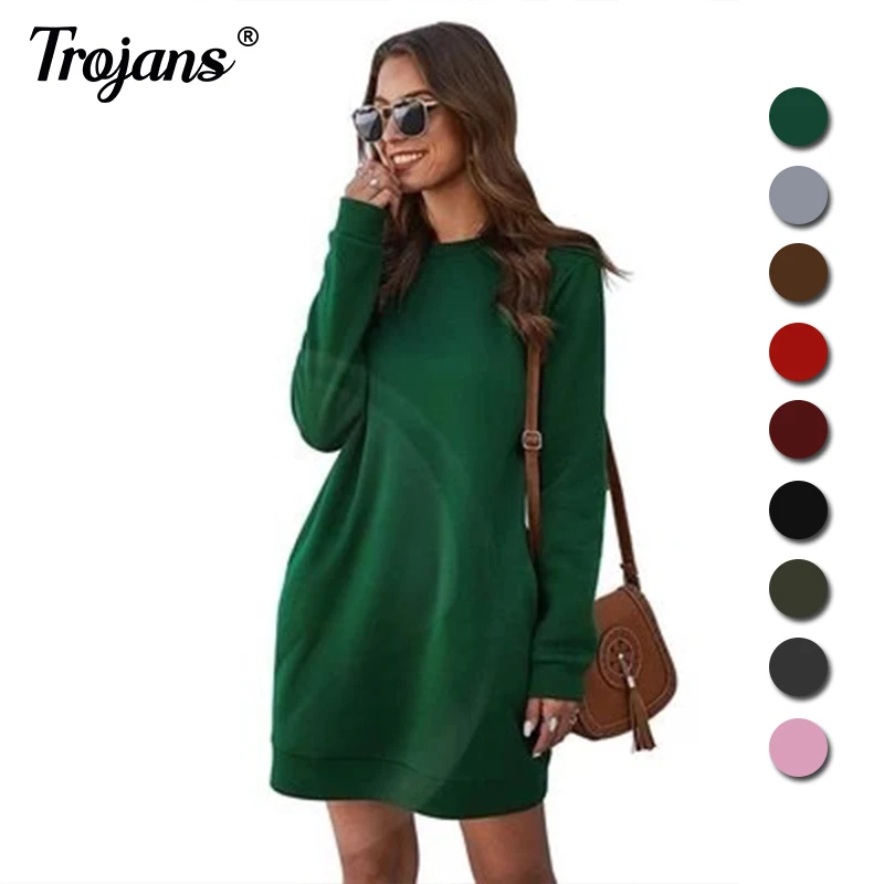 Новое платье Женская толстовка осенне-зимние женские платья большого размера с