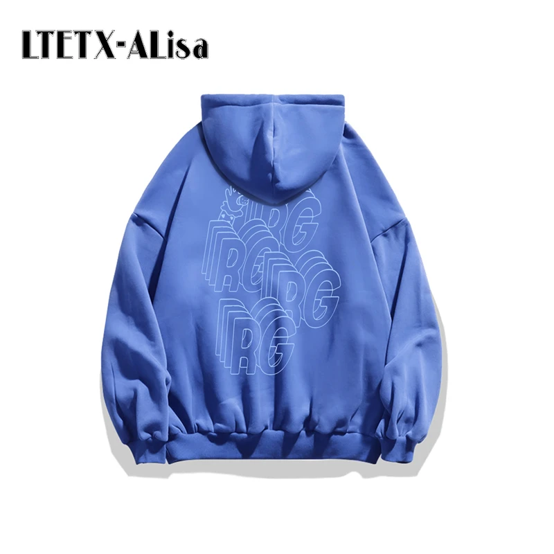 LTETX-ALisa Winter Man hoodie hip hop printed letter thick sweater women korean fashionharajuku oversize couple Blouses Pullover