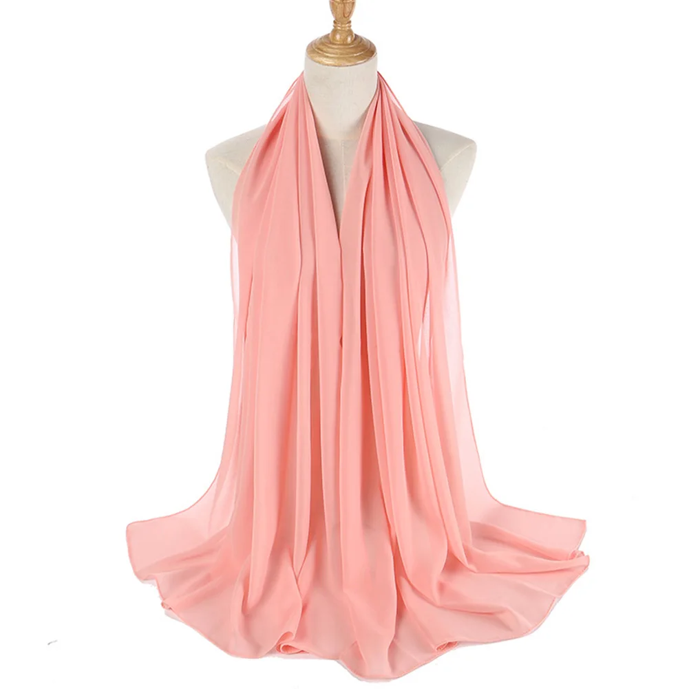 

Ladies Hat Cap Turban Shawl Fashion Simple Solid Head Scarf Bubble Wrap Plain Daily Muslim Hijab