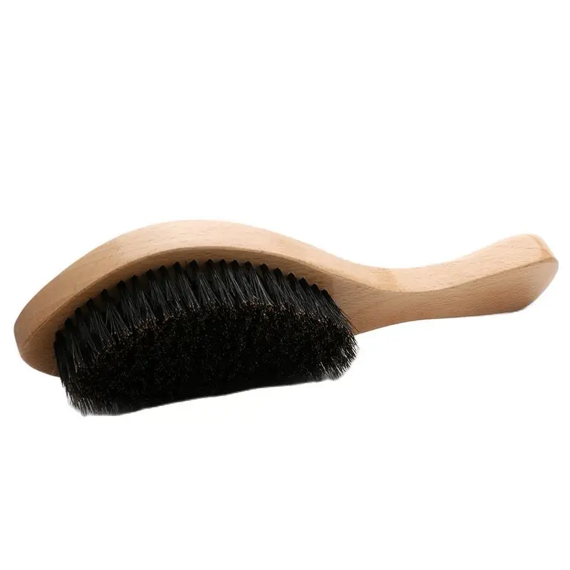 Натуральная щетина кабана ручка из Букового дерева щетка для усов и бороды |