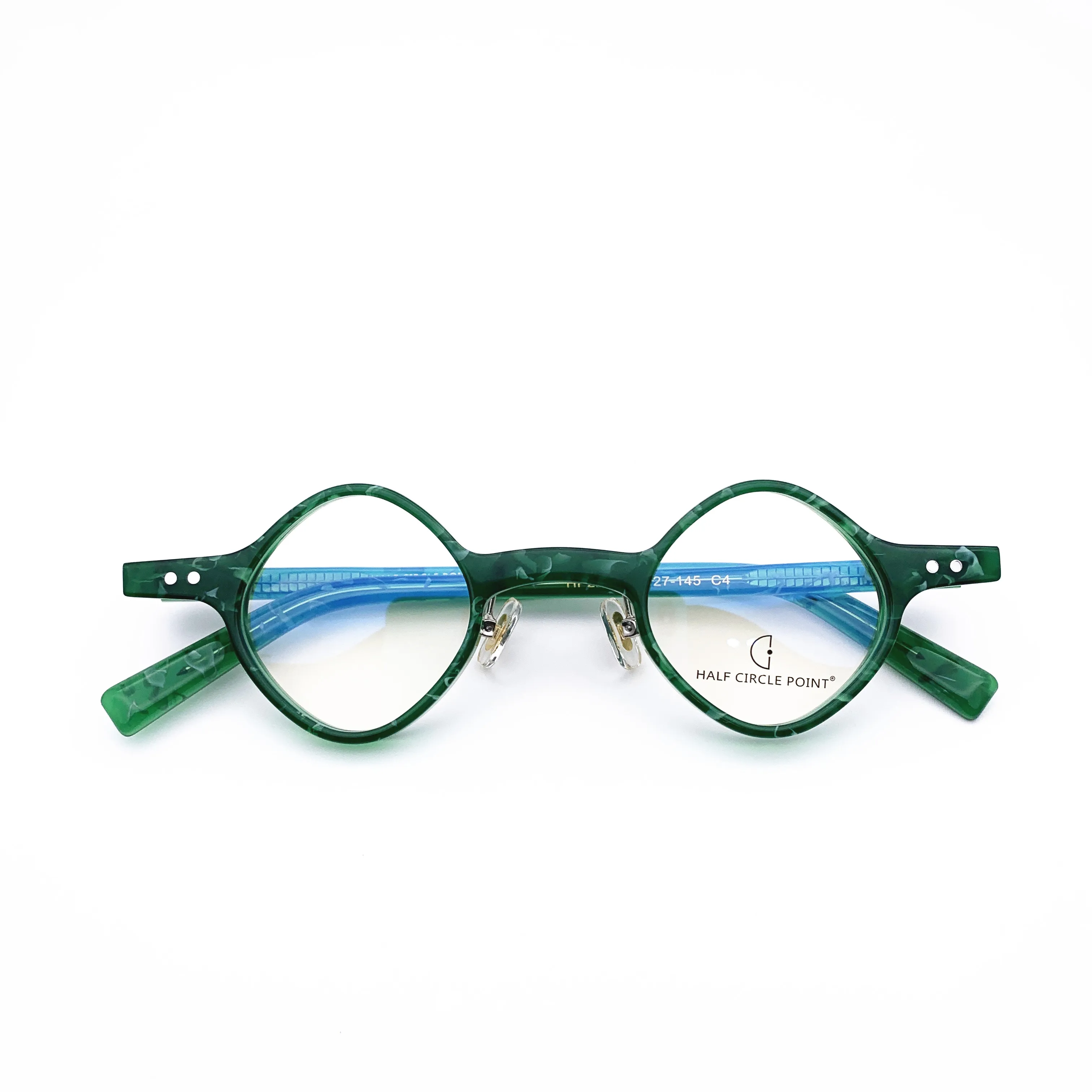 Belight Optical  Fancy Vintage Retro Acetate Mini Rhombus  Shape Design Spectacle Frame Precription Lens HP228