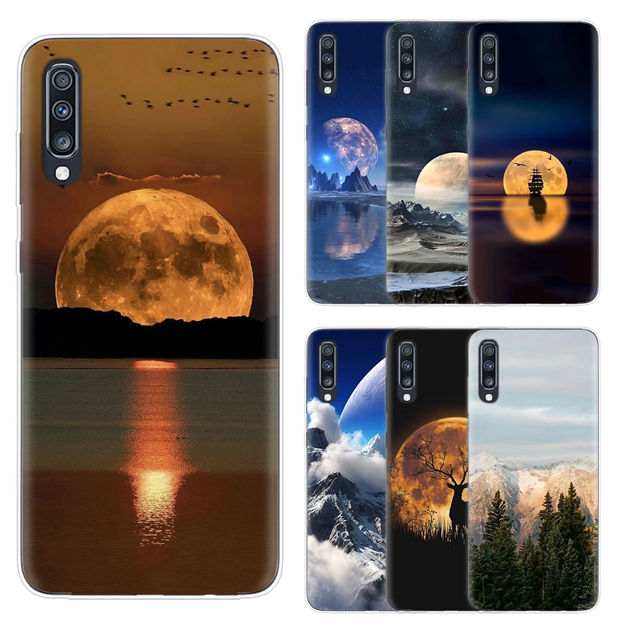 Чехол Moon Moonlight для Samsung чехол телефона S21 FE S20U A50 A70 A51 A71 A10 A20E A20S A30 A40 оболочка S10Plus A6 A7