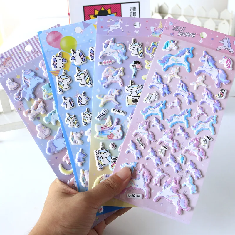 

1 компл./лот Kawaii канцелярские наклейки s Единорог пенная наклейка декоративные мобильные наклейки s Скрапбукинг DIY Наклейка