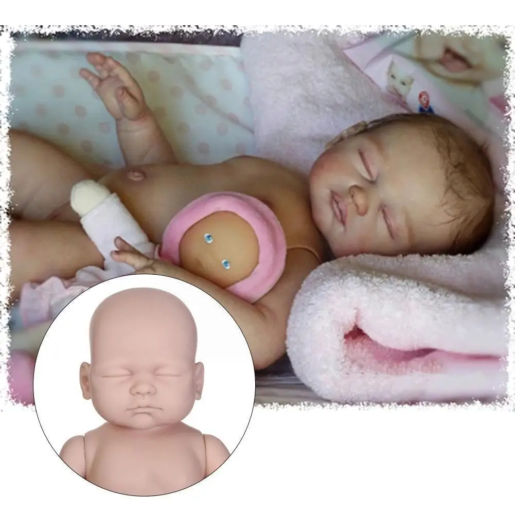 

19-дюймовый комплект Reborndoll, реалистичные элементы, незакрепленные детали, тело «сделай сам», неокрашенные куклы Y6K6