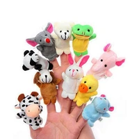 10 pieces animal fingers puppets dolls baby kids finger plush toys puppet tell story props animal toys childrens day gift