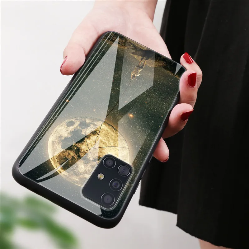 Чехол для Samsung Galaxy S20 Plus Ultra чехол с рисунком из стекла S 8 9 10 A51 A71 Note PRO PLUS | Мобильные
