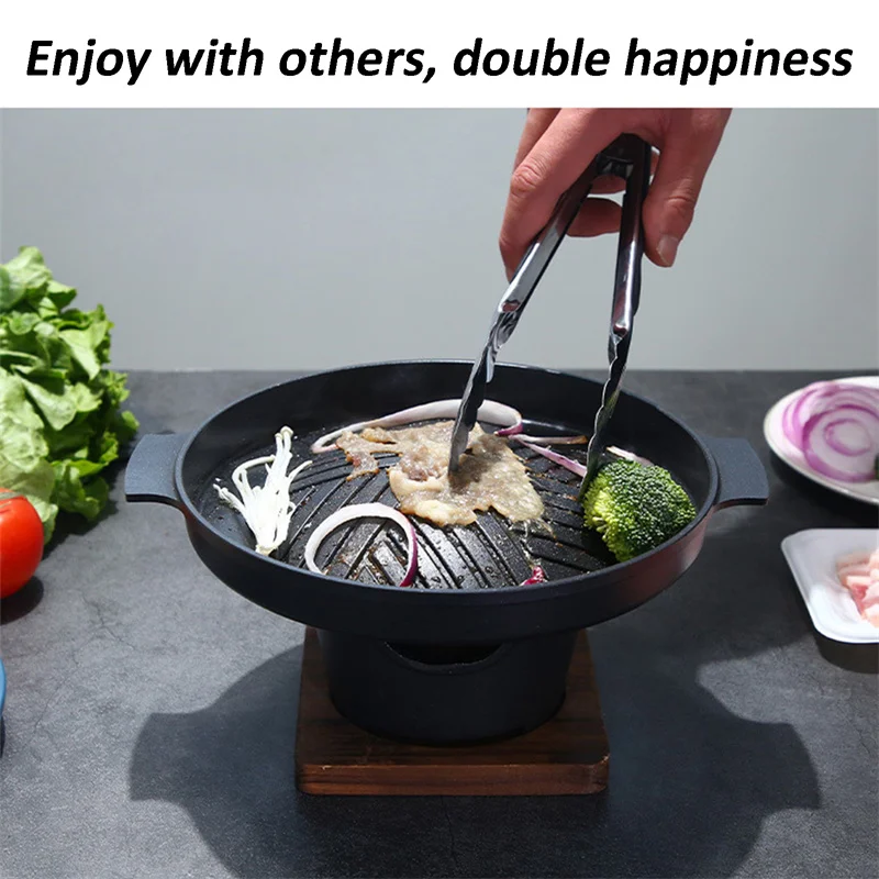 

Mini Barbecue Oven Grill Japanese Style One Person Cooking Oven Home Wooden Frame Alcohol Stove Bbq For Outdoor Garden Party