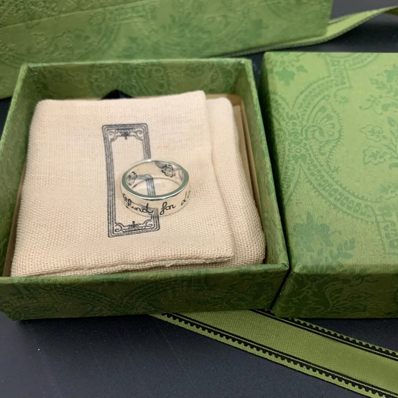 Мужское и женское кольцо в стиле ретро из серебра 925 пробы с надписью хип-хоп |