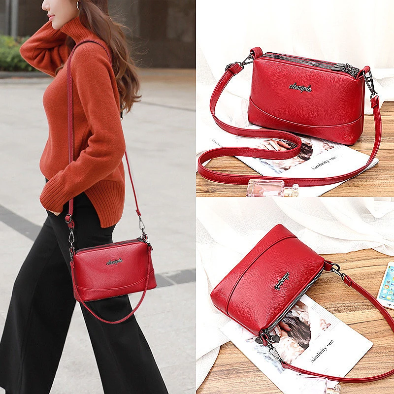 

LIKETHIS Women Handbag Woman 2020 Sling Black Female Fashion Mini Bag Shoulder Messenger Satchel Tote Crossbody Bag Solid Color