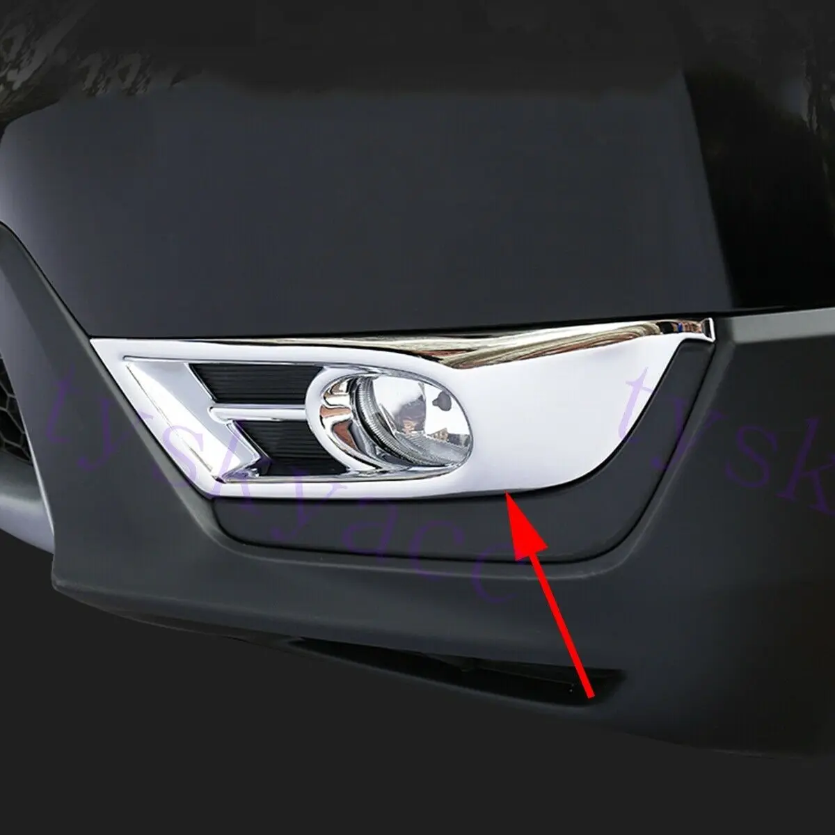 Передний противотуманный светильник из АБС пластика хромированный накладка