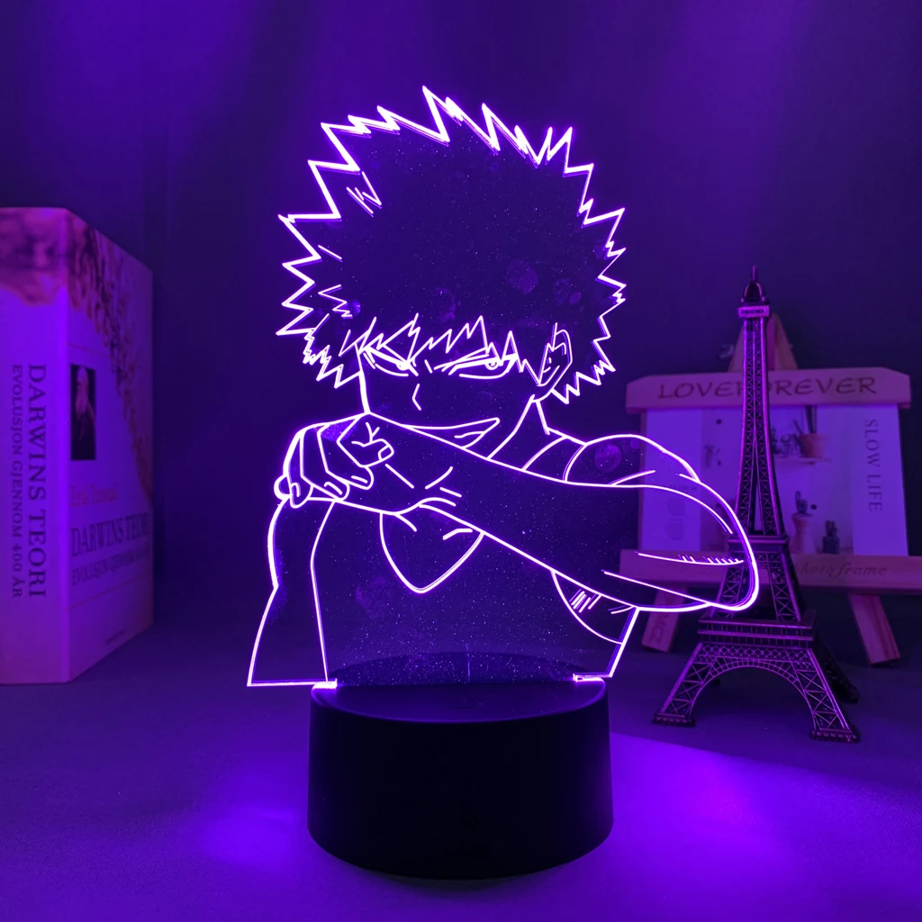 

Anime Led Night Light My Hero Academia Katsuki Bakugo for Room Decoration Home Lighting Birthday Gift 3d Led Lamp Manga Bakugo