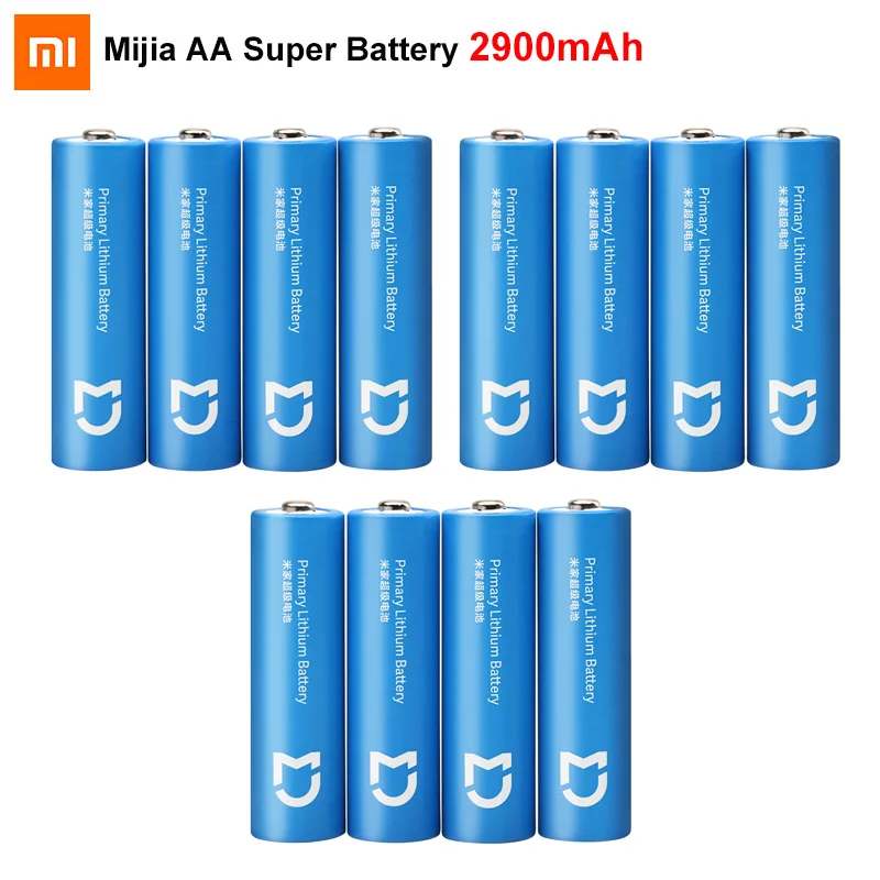 4 шт/комплект Mijia супер батарея AA 2900 мА/ч литий железо прочный 1 5 V морозостойкая