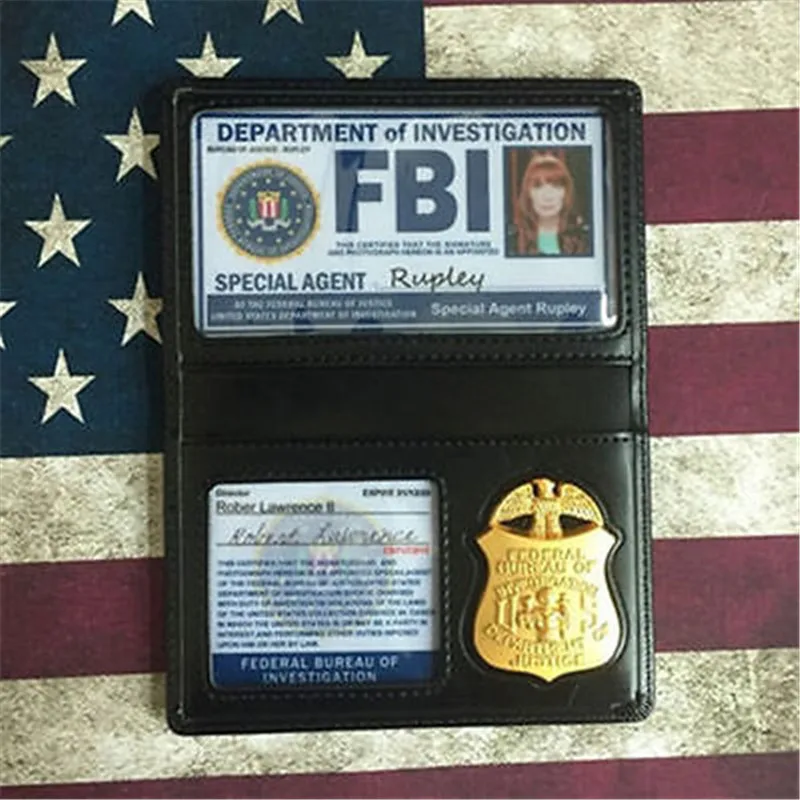 RUPLEY Сверхъестественные FBI Дин Сэм Винчестер металлический держатель карточек ID карты бумажник Хэллоуин косплей реквизит аксессуары рождественские подарки - Окраска металла: RUPLEY