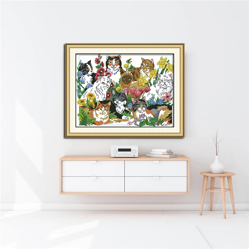 Набор для вышивки крестиком Joy Sunday 11 и 14 карат | Дом сад