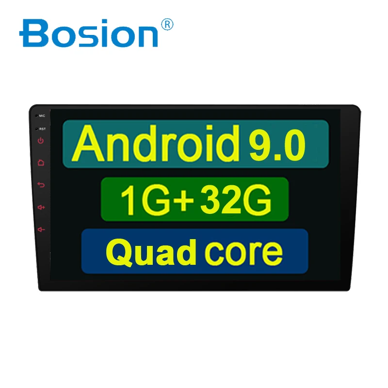 Bosion 10,1 дюймов 1DIN Автомобильный мультимедийный плеер для универсального Android 9,0 автомобильный аудио стерео радио gps BT головное устройство wifi usb sd SWC - Цвет: 1G 32G